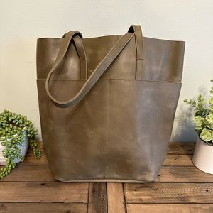 Able Leather Selam Tote - Olive Green